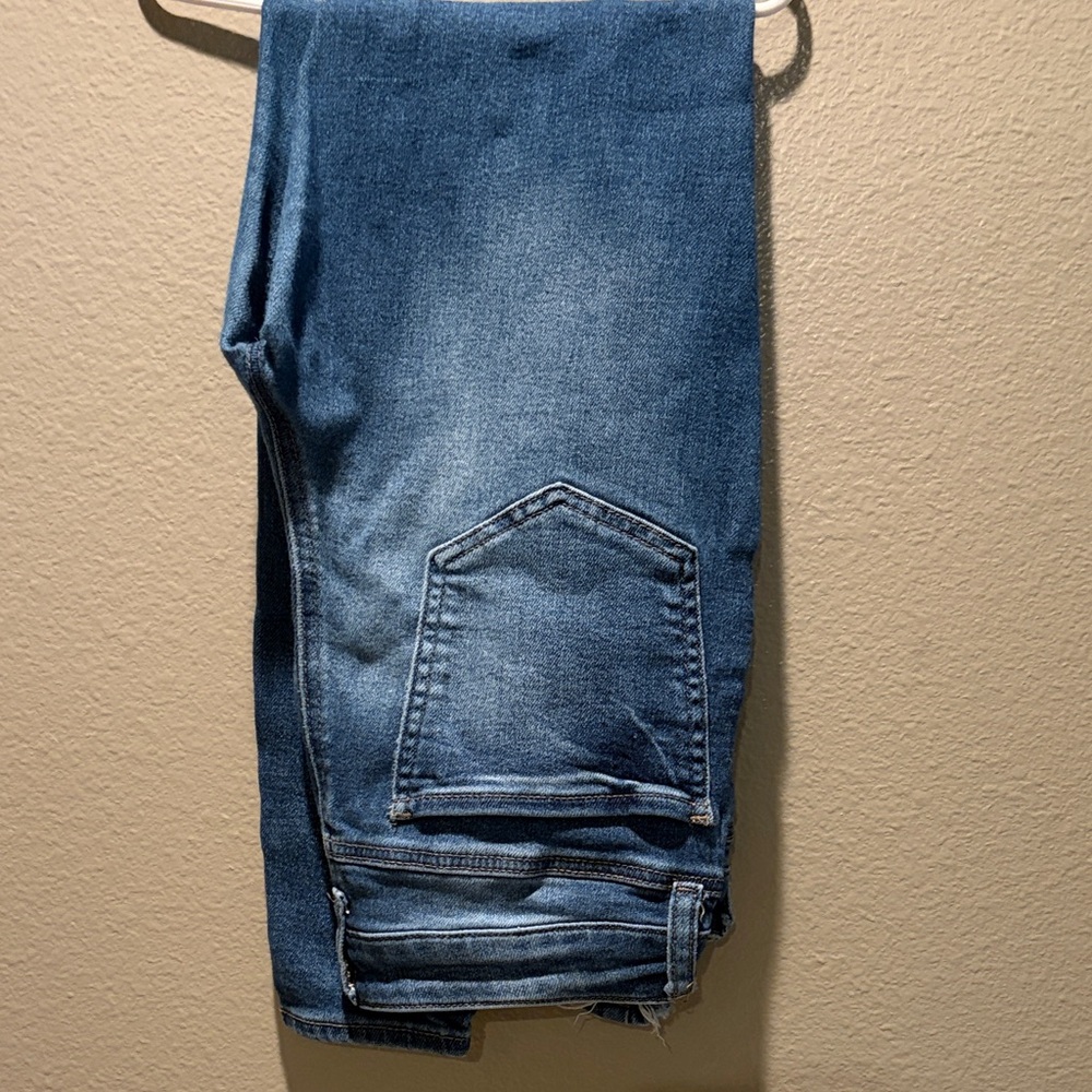 SO Juniors Vintage Vibe High Rise Ankle Skinny Jeans Blue Distressed Size 9/29W - Picture 4 of 14